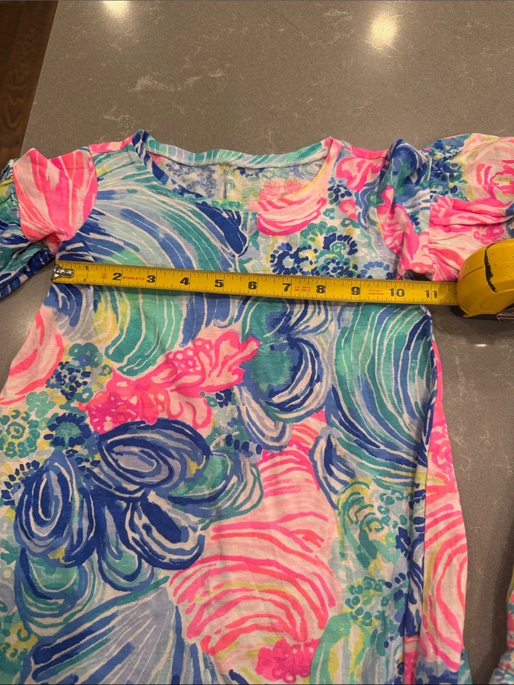 Two Lilly Pulitzer Girls Bright Multi-Color Tropical Print Dresses